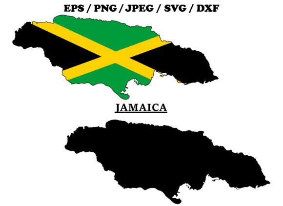 Download Jamaica National Flag Map Design - Design Collection