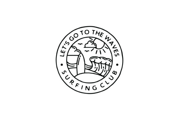 Download Vintage Surfing Badge Emblem Logo Design - Design Collection