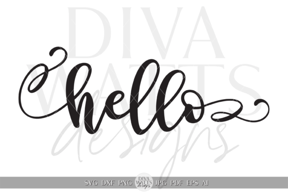 Download Artistic Hello Word Art Design SVG - Design Collection