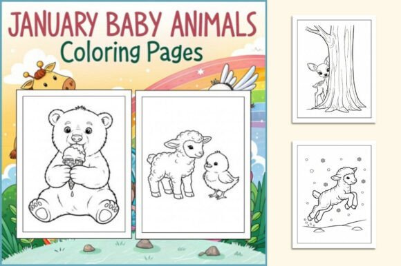 Download January Baby Animals Coloring Book - Premium Resources