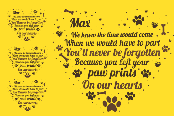 Download Pet Memorial Gift Card Graphic Design - Design Collection