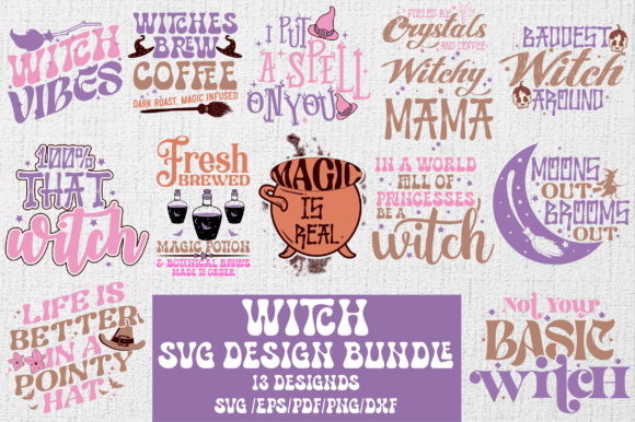 Download Halloween Witch SVG PNG Bundle Design - Design Collection