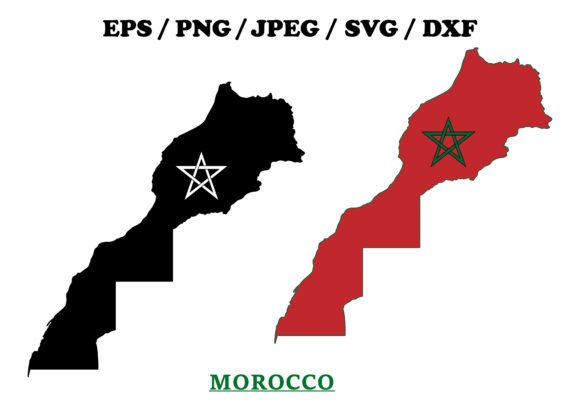 Download Morocco National Flag Map Design - Design Collection