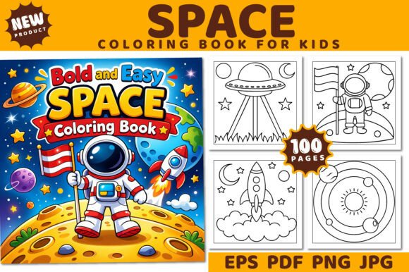 Download Bold and Easy Space Coloring Book - Space coloring book Collection
