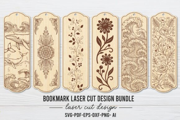 Download Bookmark Laser Cut Design Bundle - Design Collection