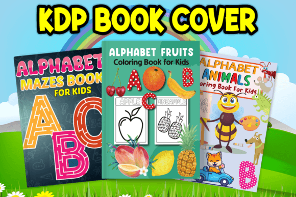 Download KDP Alphabet Coloring Book Cover Design - Design Collection