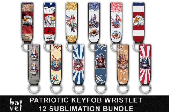 Download Patriotic Key Fob Wristlet Bundle Design - Design Collection